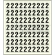 Planche de 70 stickers adhésifs chiffre 2
