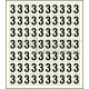 Sheet of 70 adhesive stickers number 3