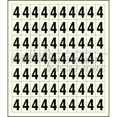Sheet of 70 adhesive stickers number 4