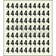 Planche de 70 stickers adhésifs chiffre 4