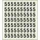 Sheet of 70 adhesive stickers number 5