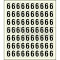 Sheet of 70 adhesive stickers number 6 Sheet of 70 adhesive stickers number 6
