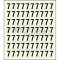 Sheet of 70 adhesive stickers number 7