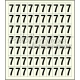 Planche de 70 stickers adhésifs chiffre 7