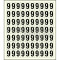 Sheet of 70 adhesive stickers number 9 Sheet of 70 adhesive stickers number 9