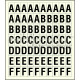 Sheet of 70 ABCDEF adhesive stickers