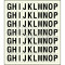 Sheet of 70 adhesive stickers GHIJKLMNOP