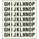 Sheet of 70 adhesive stickers GHIJKLMNOP