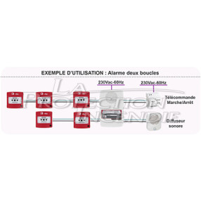Mains fire alarm - 1 line