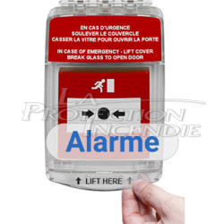 Cover with alarm for manual trigger