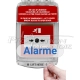 Couvercle avec alarme pour déclencheur manuel