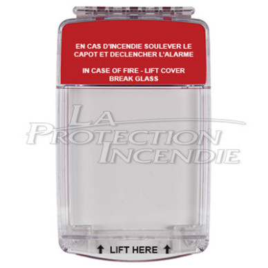Cover with alarm for manual trigger