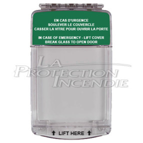 Cover with alarm for manual trigger