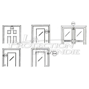 Alarme Stop Issue de Secours – Modèle pour Porte 1 Vantail