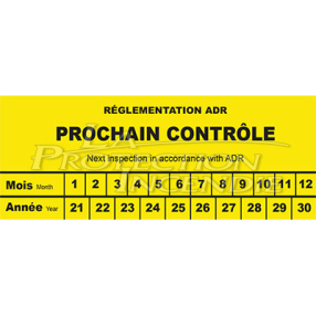 Transport label for fire extinguisher verification
