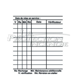 Neutral fire extinguisher verification label