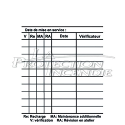 Neutral fire extinguisher verification label