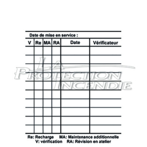 Neutral fire extinguisher verification label