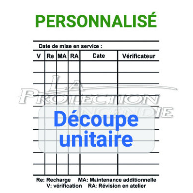Personalized fire extinguisher verification label