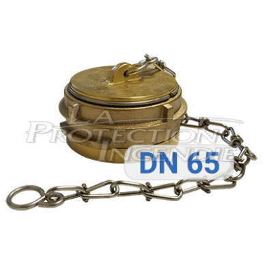 Locking cap for fire socket and DN 65 fittings Locking cap for fire socket and DN 65 fittings