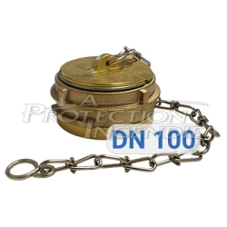 Locking cap for fire socket and DN 100 fittings