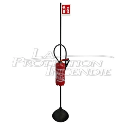 Mobile stand for fire extinguisher