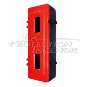 Fire extinguisher cabinet, 6-9L/Kg, red, 2 viewing windows - Keyless