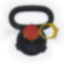 Powder head with integrated handle & pin