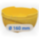 Socle embase jaune D160 EUROFEU