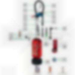 Spare parts for ROT 400 range fire extinguishers