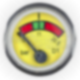 Yellow pressure gauge