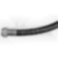 Hose equipped with powder lance