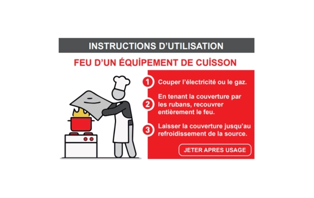 instructions for kitchen fire blanket